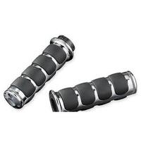Kuryakyn K6227 ISO Handgrips Chrome for H-D 08-Up w/Throttle-by-Wire