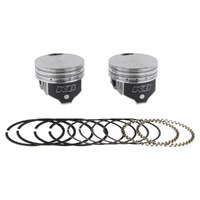 Keith Black Pistons KB258.005 +.005" Flat Top Pistons w/8.6:1 Compression Ratio for Big Twin 84-99 w/Evolution Engine