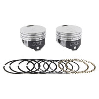 Keith Black Pistons KB258.010 +.010" Flat Top Pistons w/8.6:1 Compression Ratio for Big Twin 84-99 w/Evolution Engine