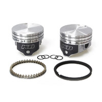 Keith Black Pistons KB258.020 +.020" Flat Top Pistons w/8.6:1 Compression Ratio for Big Twin 84-99 w/Evolution Engine