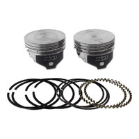 Keith Black Pistons KB410.STD Standard Flat Top Pistons w/9.1:1 Compression Ratio for Sportster 86-03 w/Big Bore 883cc to 1200cc Conversion