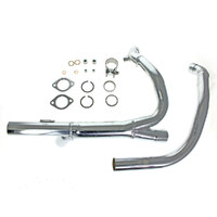 Khrome Werks KW200200 Hide-Away Performance Headers Chrome for Indan Tourers 21-Up