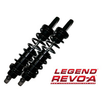 Legend LEG-1310-1099 REVO-A Series 14" Adjustable Heavy Duty Spring Rate Rear Shock Absorbers Black for Dyna 91-17