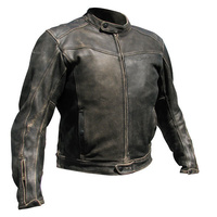 Rjays Aviator Leather Jacket Antique Brown 