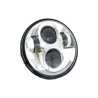 Letric Lighting Co LLC-LH-5C 5-3/4" LED Headlight Chrome for H-D/Indian Scout Models w/5-3/4" Headlight