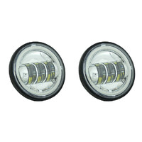 NAMZ Custom Cycle Products LLC-LPL-CH 4-1/2" LED Passing Lamp Inserts w/Halo Chrome