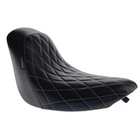 LePera Seats LP-LK-007DMW Bare Bones Solo Seat w/White Diamond Stitch for Softail 06-17 w/200 OEM Rear Tyre