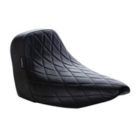 LePera Seats LP-LYR-007DM Bare Bones Solo Seat w/Black Diamond Stitch for Sport Glide/Low Rider 18-Up/Low Rider S 20-Up