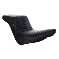 LePera Seats LP-LYR-590PT KickFlip Dual Seat w/Pleated Stitch for Sport Glide/Low Rider 18-Up/Low Rider S 20-Up