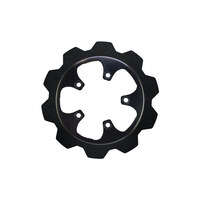 Lyndall Racing Brakes LRB-2104-3121 11.8" Rear Crown Disc Rotor Black Band & Black Carrier for V-Rod 06-17