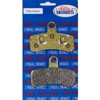Lyndall Racing Brakes LRB-7256-G Gold-Plus Brake Pads for Front on Softail 08-14/Dyna 08-17