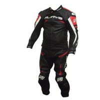 Rjays Samurai III Black/Red/White Two-Piece Leather Suit