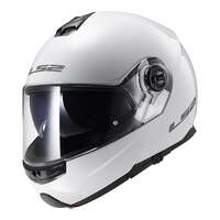 LS2 FF325 Strobe Flip Front Gloss White Helmet