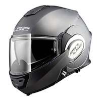 LS2 FF399 Valiant Flip Front Matte Titanium Helmet