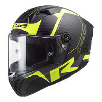 LS2 FF805C Thunder Racing 1 Carbon Matte Hi-Vis/Yellow Helmet
