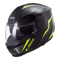 LS2 FF902 Scope Skid Flip Front Black/Hi-Vis Yellow Helmet