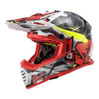 LS2 MX437J Fast Mini Evo Crusher Black/Grey/Red Youth Helmet