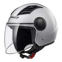 LS2 OF562 Airflow-L Solid Silver Helmet
