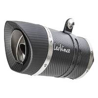 LeoVince LVSO14258E LV Pro Carbon Fiber Slip-On Muffler w/Shark Cut Carbon End Cap for Yamaha YZF-R3/MT-03 18-20