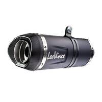 LeoVince LVSO14346EB LV One Evo Stainless Black Slip-On Muffler w/Carbon End Cap for KTM 390 Adventure 20-22