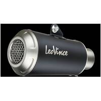 LeoVince LVSO15234B LV-10 Black Edition Slip-On Muffler w/Stainless End Cap for Aprilia RSV4 1000 RR/Tuono V4 1100/Factory/RR 19-20