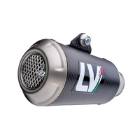 LeoVince LVSO15234C LV-10 Carbon Fiber Slip-On Muffler w/Stainless End Cap for Aprilia RSV4 1000 RR/Tuono V4 1100/Factory/RR 19-20