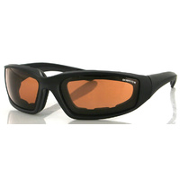 Bobster Eyeware 02036 Black Frame Amber Lens Foamerz2 Sunglasses Anti-Fog 100% UVA / UVB ES214A