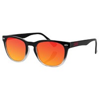 Zanheadgear Throwback Nevada Sunglasses Black Gradient Frame/Smoked Crimson Mirror Lens