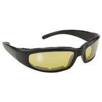 RALLY BLACK FRAME EYEWARE WITH YELL OW SILVER MIRROR LENS MFG#43022