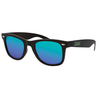 Zanheadgear Throwback Washington Sunglasses Matte Black Frame/Smoke Green Mirror Lens