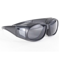 SUNGLASSES,DEFENDER,SMOKE LENS FITS OVER MOST CORRECTIVE EYE- WARE PACIFIC COAST #5500