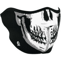 Zanheadgear Half Face Neoprene Mask Black & White Skull