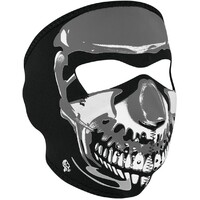 Zanheadgear Full Face Neoprene Mask Chrome Skull