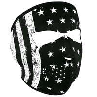 Zanheadgear Full Face Neoprene Mask Black & White Vintage Flag