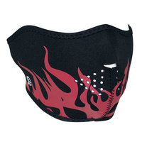 Zanheadgear Half Face Neoprene Mask Red Flames Mask