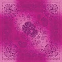 Zanheadgear Deluxe Bandanna Pink/Purple Skull Paisley