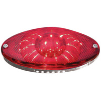 V-FACTOR RED CATEYE LENS WITH GASKET 4-1/2" MT HOLES FITS #11247 SUPERTHIN LED CATEYE LAMP ONLY