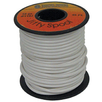 ELECTRICAL WIRE WHITE 18 GAUGE STR ANDED COPPER W/PVC JACKET45' ROLL