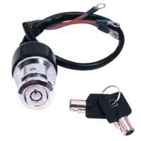 V-Factor 15009 Chrome Ignition Switch 3 Wire 3 Position Style Fits Dyna 1991-05 and Custom Appliction Oem 71705-97