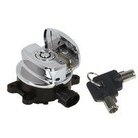 V-Factor 15019 Chrome Ignition Switch Fits Softail 2011-17 Road King 2014-up & Most Dyna Models 2012-17 Oem 71517-11
