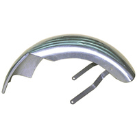 V-Factor 22073 Raw Wide Rear Fender Azz Pounder For Wide Tire Rigid Frame & Custom Use With Brackets 9"Wide