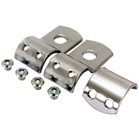 V-Factor 22920 Chrome 3 Piece Clamp suit 1 1/8" Bar Non Slip Heavy Duty w/1/2" Mount Hole Universal Use oem 50905-85T