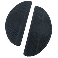 V-Factor 25501 Black Replacement Rubber Pad Pattern FloorBoard Bullseye Style Fits Big Twin Models 1940-Later Oem 50614-40t Sold Pair