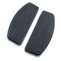 V-Factor 25506 Chrome Floorboard Set Ribbed w/Iso Style for Big Twin 4 Speed 1940-84 Models Oem 50603-74ta