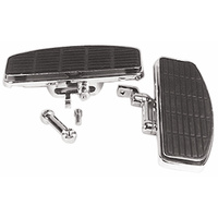 V-Factor 25512 Chrome Adjustable Rider Floorboard Kit w/Cushioned for Fxwg 1980-86 Fxst 1984-Later and many custom applications