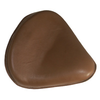 HardBody 27108 Brown Leather Spring Style Solo Seat 15"-L X 13"-W Custom Use