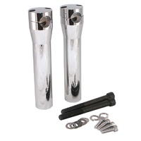 V-Factor 41006 Chrome 8" Pan / Round Top Style Straight Risers suit 1" Bar for Springer Fxsts Models 