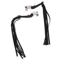  Ironbraid  BLACK BRAIDED LEVERS W/FRINGE FITS ALL 96/07 MDLS EX 04/LSPT 08/13 TOURING & 2015 SOFTAIL