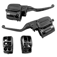 V-Factor 44757 Black Handlebar Control kit w/Switch Housings for Touring FLTR Road Glide & Models with Hydraulic Clutch Oem 41700463