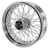 V-Factor 51662 Chrome Front / Rear 60 Spoke 16" x 3.00 w/3/4" Bearing tWIN Disc Fits Big Twin all 1973-84 Models